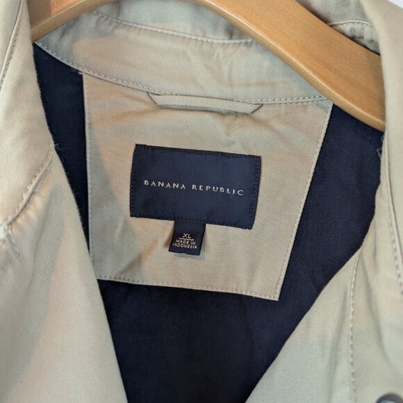 Banana Republic Men's Classic Trench in Tan, Sz XL - Picture 8 of 11